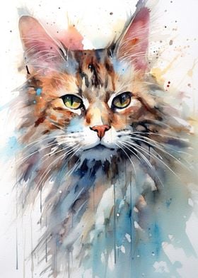 Cat Watercolor