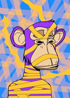 plastered bored ape