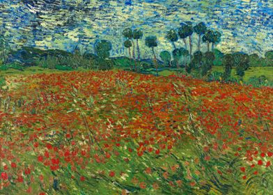 Poppy field 1890 van Gogh