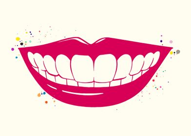 Smiling Mouth Dentist Art