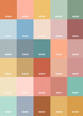 Boho Color Hex Color Codes