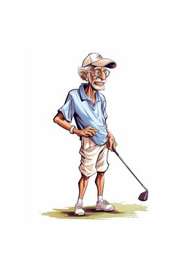 Golfer Grandpa Funny Golf