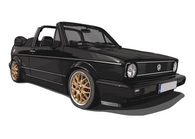 VW Golf MK1 Cabrio Black