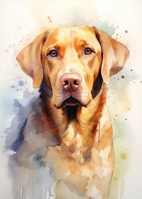 Golden Retrieve Watercolor