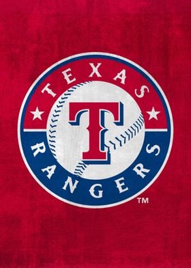 Rangers Baseball Color Swatch Print Rangers Baseball Poster 