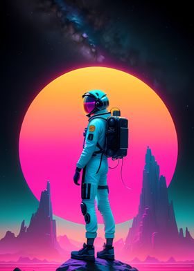 dreamlike scene astronaut