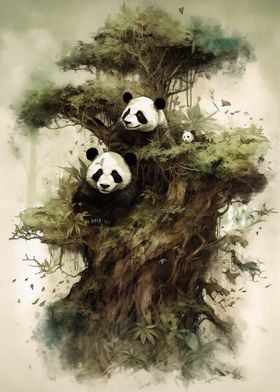 Panda Wonder Digital Art 
