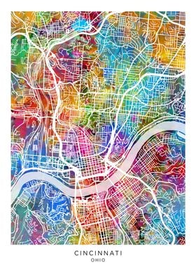 Cincinnati Ohio Map