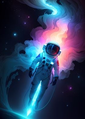 dreamlike scene astronaut