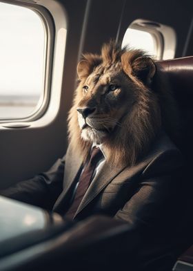 Lion in Airplane