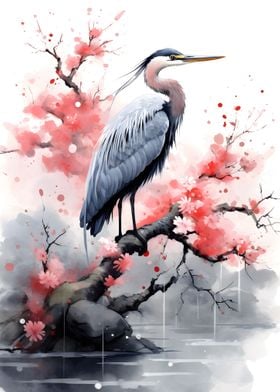Heron Watercolor