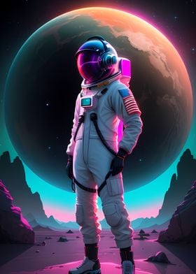 dreamlike scene astronaut