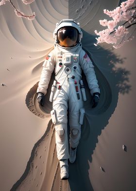 dreamlike scene astronaut