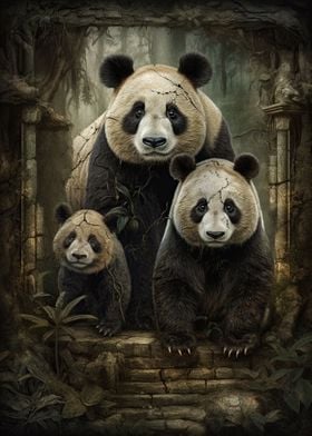 Panda Elegance Digital Art