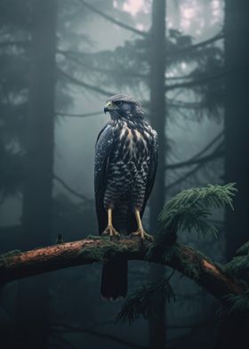 Falcon in the Woods