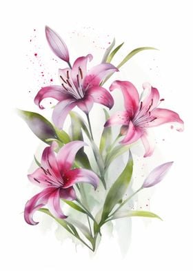 Pink Lilies