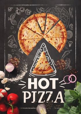 Hot Pizza Chalkboard