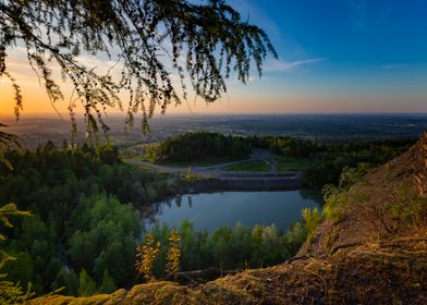 Summer sunset, lake,travel