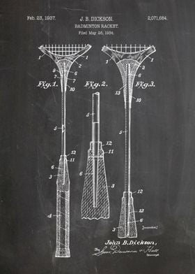 badminton racket 1937 