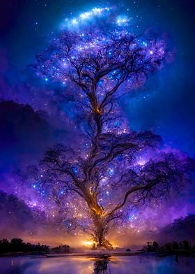 Purple galaxy tree