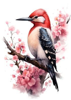 Woodpecker Watercolor