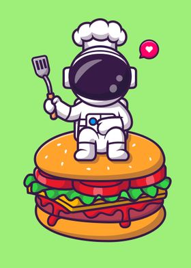 Cute astronaut chef