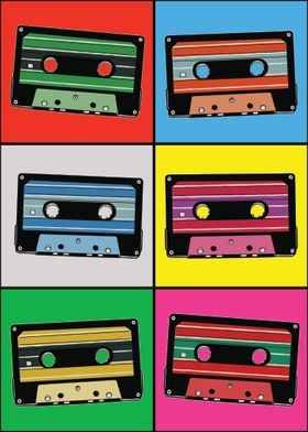 Retro music poster Tape