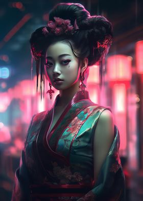 Cyberpunk geisha