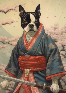 Boston Terrier Samurai