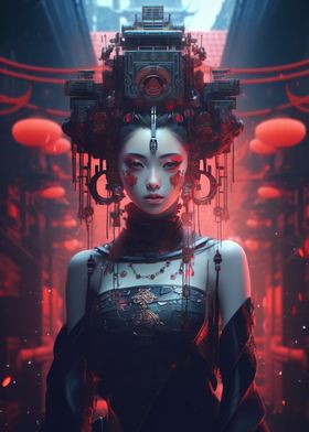 Cyberpunk geisha