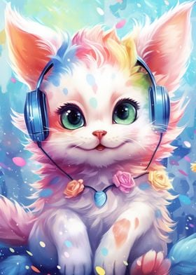 Music loving cat