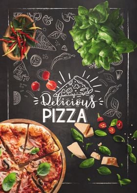 Delicious Pizza Chalboard