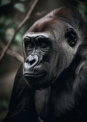 Serene gorilla