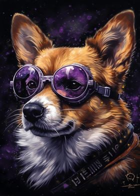 Corgi cyberpunk