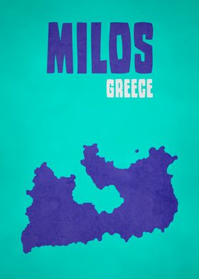 MILOS GREECE MAP