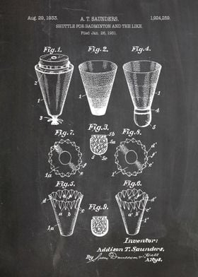 badminton shuttlecock 1933