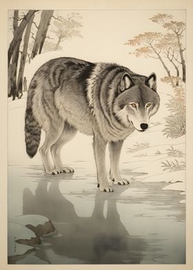 Wolf Ukiyo e