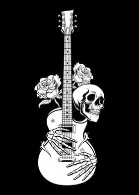 Electric Guitar Skull