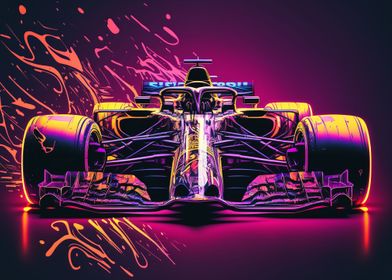 Neon Painted Formula One