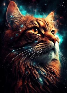 Cat galaxy art