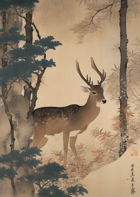 Deer Ukiyo e