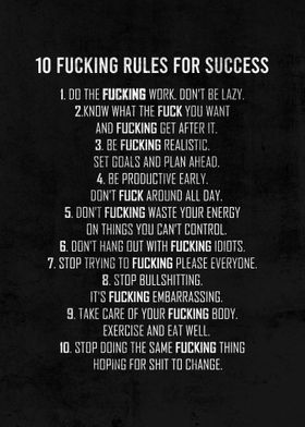 10 RULES FOR SUCCESS