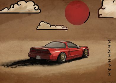 Honda NSX Japanese drawing