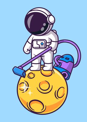 Cute astronaut vacuum