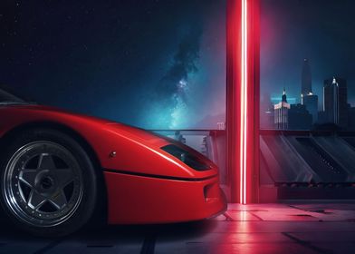 Retro Ferrari F40 Neons