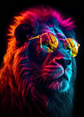 Lion Neon Sunglasses