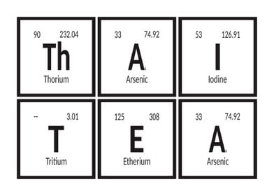 Thai Tea Periodic Table