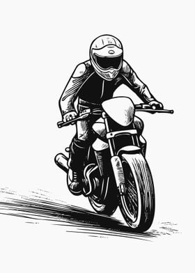 Sketch of motorcross