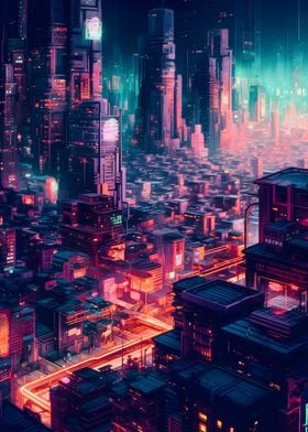 City night colorful