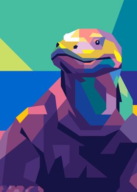 Komodo Dragon Pop Art